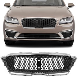 Huray Front Grille Fit for Lincoln MKZ 2017-2019 Bumper Upper Hood Grill Replacement for HP5Z-8200-CG5HNC (Black w/Chrome)