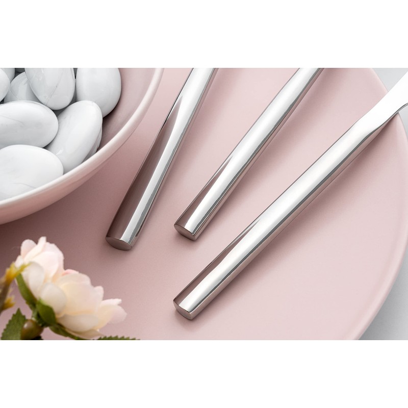 Grunwerg Contemporary Collection Chopstick Teaspoons TESCHP, 18/0 Stainless Steel, Set