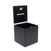 Source One BLACK Cube Donation Box with Cam Lock Suggestion