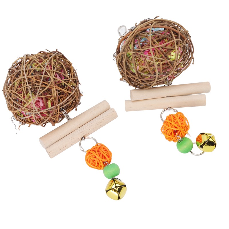 Parrot Cage Shredder Toy Bird Chewing Foraging Shredder Toy for