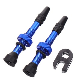 VORCOOL 1 Pair Tubeless Valve Stem Aluminium Alloy Presta Tubeless Tire Valve Bike Valve Stem with Valve Core Remover Tools for Bicycle Cycling Black 40MM