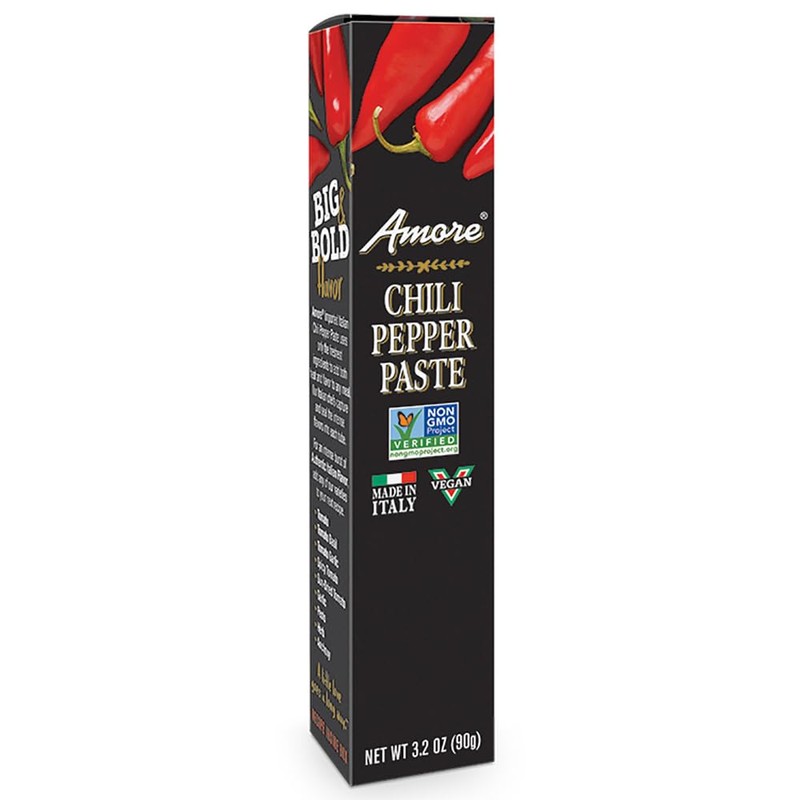 Amore All Natural Chili Pepper Paste, 3.2 Ounce Tube