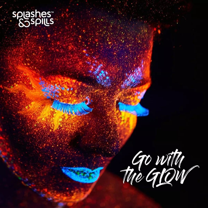 Splashes & Spills Uv Glow Blacklight Pintura Facial Y Corporal