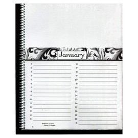 Monthly Greeting Card Keeper and Organizer Book - Special Days to Remember - Elegant Gray Design