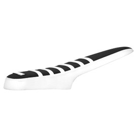 Enjoy Mfg Ribbed Seat Cover - Compatible Fit for Super73 Z-Series, Z1, ZX & Z Miami eBike #378 (White Sides - Black Top - White Ribs)