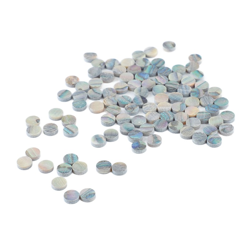 100Pcs Fretboard Dots Natural Abalone Shell Bright Color Round Guitar