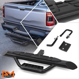 PM PERFORMOTOR Universal Truck Trailer Tow Hitch Step Fits 2" Receiver,Rear Bumper Guard Protector Black Powder Coated | 36.5" Wide X 3.75" OD