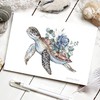 Sea Turtle Cross Stitch Kit with DMC Threads & Fabric,
