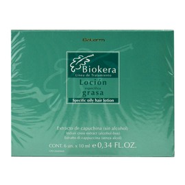 Salerm Biokera Specific Oily Hair Lotion with Indian Cress Extract 0.34oz x 6