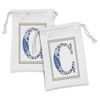 Ambesonne Letter C Fabric Pouch Set of 2, Portuguese Culture