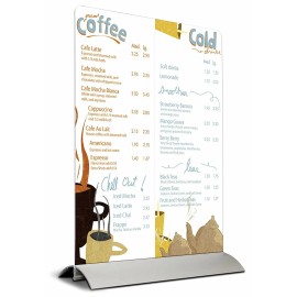 M&T Displays Swing Sign Holder for Table Top Advertising (7")