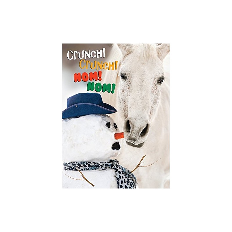 Boxed Christmas Card: Crunch! Crunch! Nom! Nom!