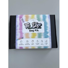 TGB Tie Dye Fabric Gift Bag Kit 2 Tulip Colours Pink Purple Ribbon Drawstring Craft Art Adults Child