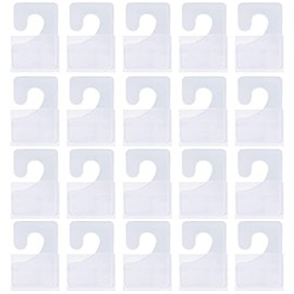 Jomevia Clear Self Adhesive Hang Tabs Hooks Plastic Display Hand Tabs J-Hook Folding Tab for Store Retail Display(200 Pieces)