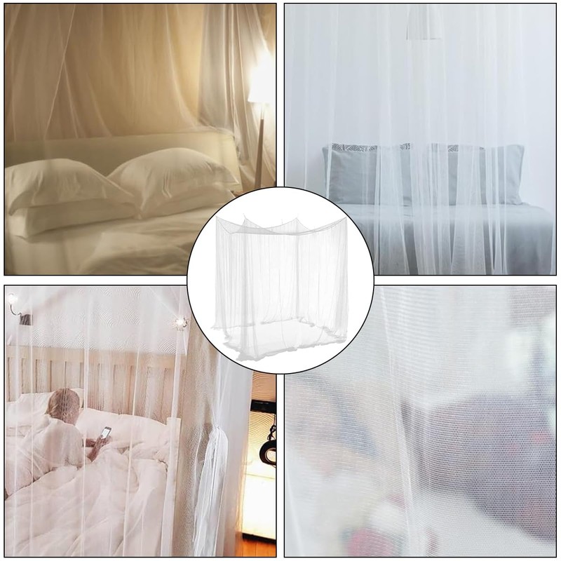 Forhome Mosquito Net Double Bed Large Square Mosquito Net Universal