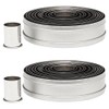 2 X Ateco 5457 12-Piece Stainless Steel Round Cutter Set, Plain by Ateco
