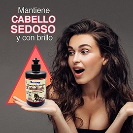 Crema Para Peinar, Activador de Rizos Curly Hair. Fortalece las Fibras Capilares, aporta Sedosidad y Brillo, Contiene Cola de Caballo, Aloe Vera y Ext