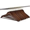 Quality Wooden Hangers - Slightly Curved Hanger 10 Pack Sets