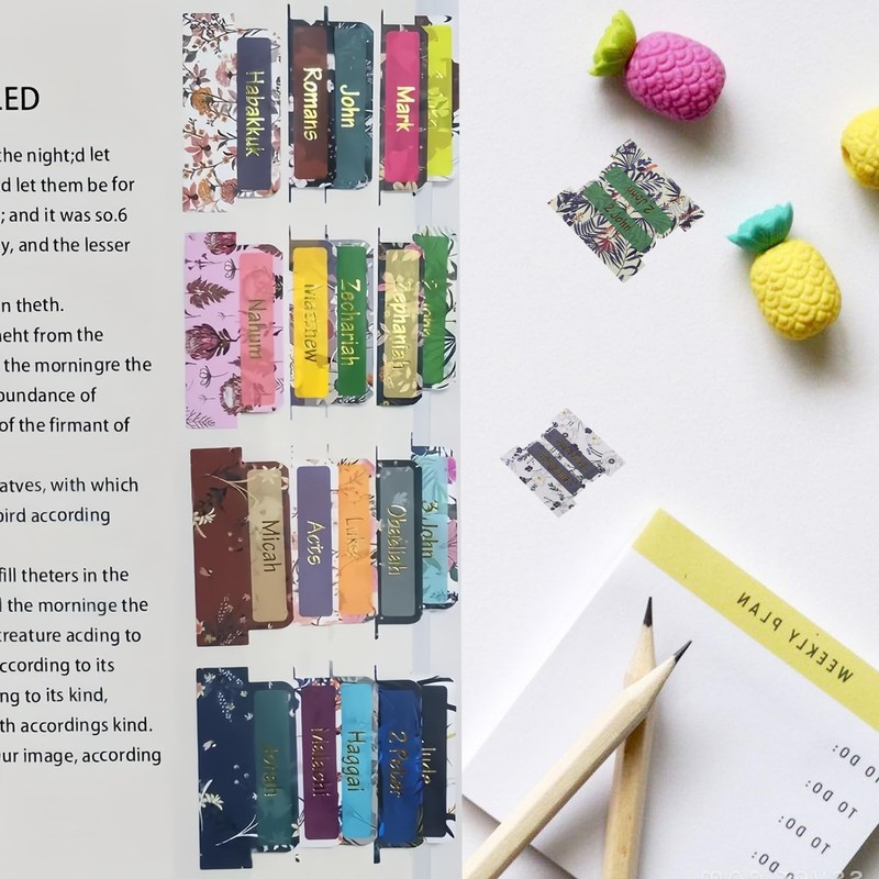 Bible Tabs for Women, 75 Pcs Bible Tabs for Study