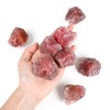 QINJIEJIE 100% Large Strawberry Quartz Rough Stones Premium Water Stones