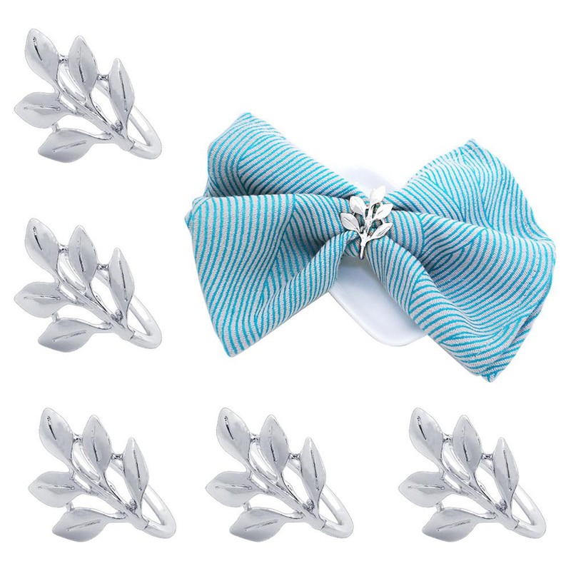 6PCS Napkin Rings Metal Napkin Holders for Wedding Party Dinner