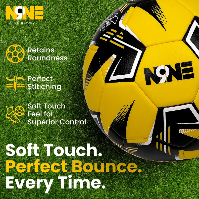 NINE Premium Quality Footballs Striker - Size 3, 4, 5