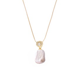 Baroque pearl necklace Long Pendant Necklace Fashionable and minimalist necklace with irregular style Necklace