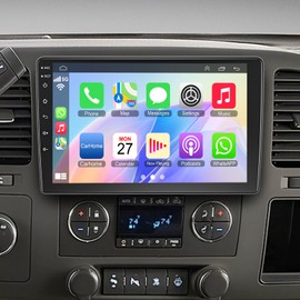 4G+64G Android 13 Car Radio for Chevrolet Chevy Silverado GMC Sierra Yukon, 10" IPS Touch Screen Car Stereo Build-in GPS Wireless CarPlay Android Auto, Backup Camera/DSP/SWC