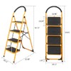 4 Step Ladder, Step Stool for Adults with Wide Anti-Slip