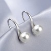 Salanda Pearl Drop Earrings Set,Silver Plated Pearl Dangle Earrings for