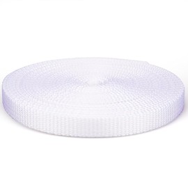 Rope and Cord Nylon Webbing – 1/2 in. Multipurpose Webbing for Cargo Straps, Pulley Lines, and More! – White, 5 Yards