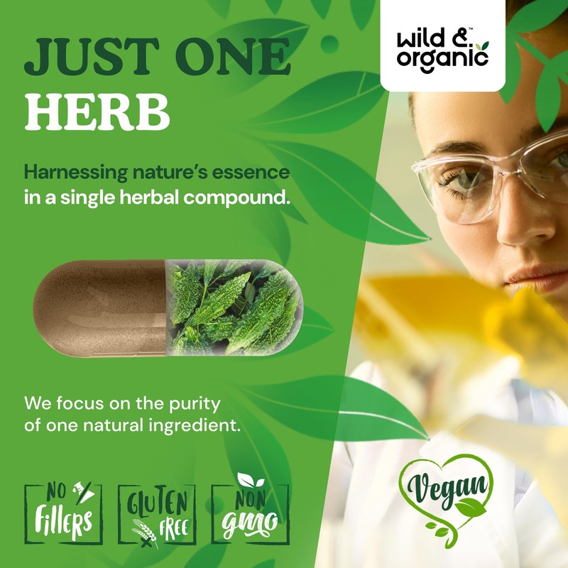 Wild & Organic Bitter Melon Capsules 500 mg - Overall