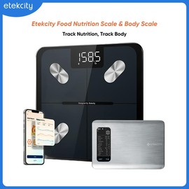 Etekcity Food Nutrition Scale & Body Weight Scale Healthcare Fitness Accurate Weighing Vesync App:_ESN00&ESF551White