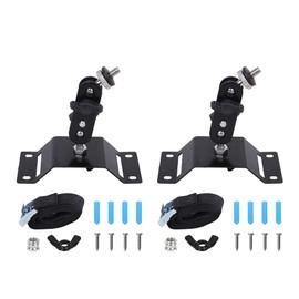 WILDGAMEPLUS Pack-2Pcs Tree Tied or Wall Screw Mount Metal Holder Stand with 1/4" to 3/8" Screw for Forest Trail Cameras & Night Vision & Solar Panel Charger WG-2CS06