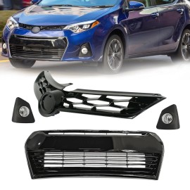 For Corolla S 2014-2016 Front Upper Grille Lower Grill Fog lights Bumper Bracket