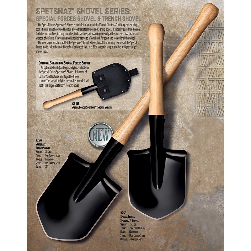 Cold Steel Spetsnaz Tactical Camp Shovel Tool for Camping, Survival