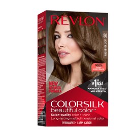 Revlon Colorsilk Beautiful Color Permanent Hair Color, Long-Lasting High-Definition Color, Shine & Silky Softness with 100% Gray Coverage, Ammonia Free, 050 Light Ash Brown, 1 Pack