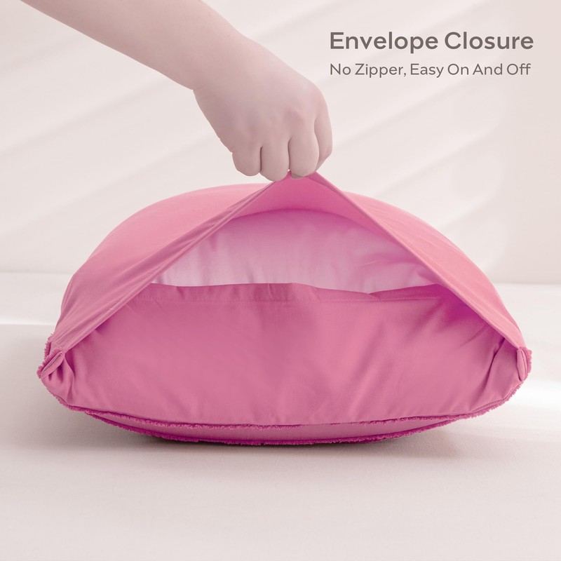 JELLYMONI Pillowcases Standard Size Bright Pink 2 Pack Boho Striped