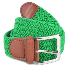 Umo Lorenzo Stretch Braided Woven Golf Belts without Holes, Elastic Casual Belts for Men and Women