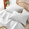 WURUIBO White Quilt Set Queen Size, Embossing Microfiber Full Bedspreads