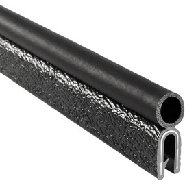 Trim-Lok Trim Seal with Top Bulb – Fits 3/16” Edge, 3/8” Bulb Seal Diameter, 100’ Length – PVC Plastic Trim with EPDM Rubber Seal, Easy to Install for Cars, Boats, RVs, Trucks, and Home Applications