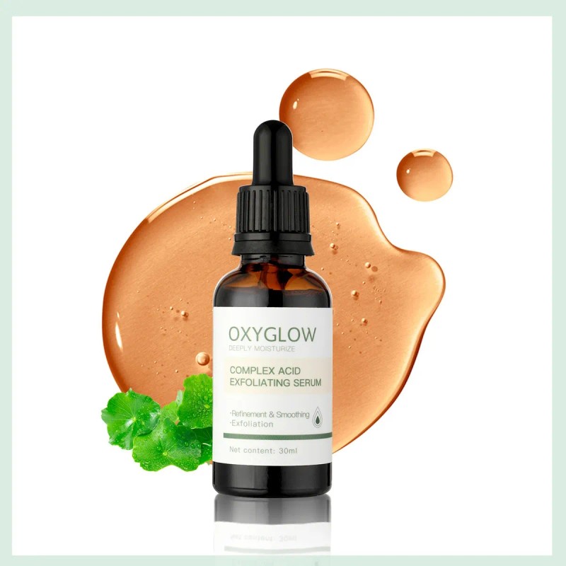 Sérum Oxyglow Con Ácido Láctico y Hialurónico Exfoliante Piel Grasa