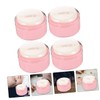 Minkissy 4pcs Body Powder Puff Box Powder Puff Container for
