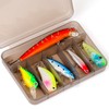 Fishing Lures Kit with Organizer Box, Mixed Including Minnow Popper