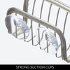 iDesign Suction Cup Sponge Holder for Kitchen Sink - Brushed