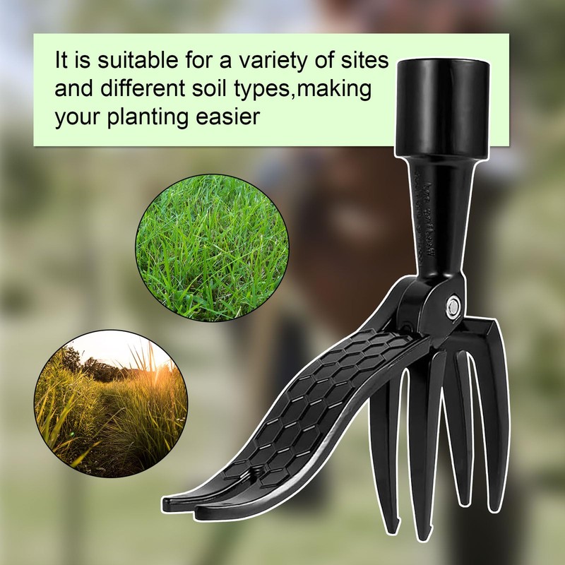 YIAJIA Weed Puller Tool,Stand Up Weed Puller with 4 Claws