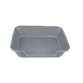 Blaucasa 1 Pack Extra Large Dog Litter Box Pan Tray (ABS Material), Low Entry Jumbo Senior Litter Boxes for Multiple Kitten Big Cats, Pet Safe Indoor Dog Potty (Dark Gray, 24" L x 20" W)