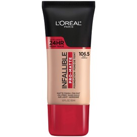 L'Oreal Paris Makeup Infallible Pro-Matte Liquid Longwear Foundation, Shell 106.5, 1 fl. oz.