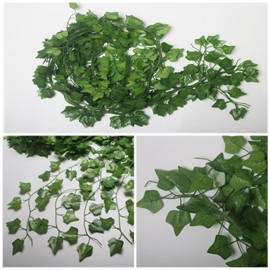 DASHUHUACAO 72 Leaves Artificial Ivy Vine, 30 Pack 7.2Ft Fake Hanging Plants for Indoor Outdoor Wall Decor, Nearly Realistic Greenery for Wedding Party Porch Garden Patio Balcony Room Home Decoration