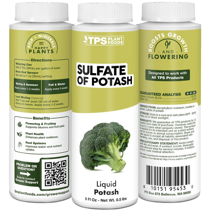 Sulfate of Potash, High-Potassium Plant Fertilizer, 8 oz (250mL)